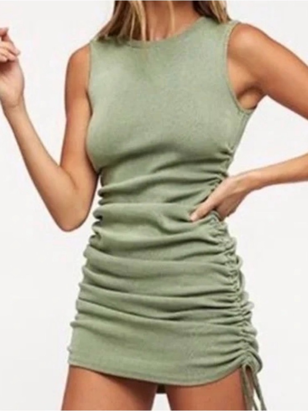 Lioness Ruched Green Dress